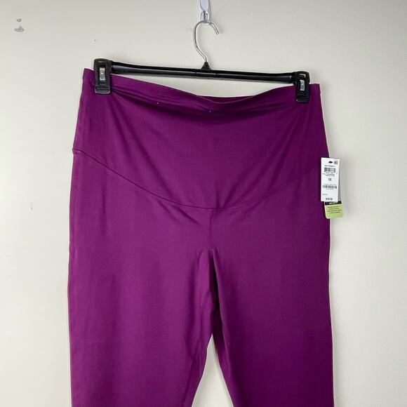 ID Ideology Perfect Plum Maternity Ankle Leggings NWT Plus Size 1X - Picture 5 of 7